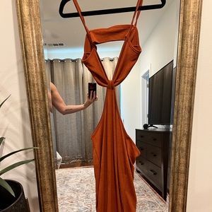 sexy cut out maxi dress